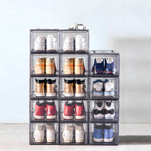 Classic Transparent <b>Stackable</b> Magnetic Side Opening Large <b>Storage</b> Box Thickened <b>Container</b> for Shoes Toys Side Opening - Product Image 5
