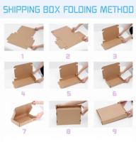 Boîtes d'emballage pour vêtements en carton ondulé personnalisées de luxe avec logo, pour sous-vêtements et t-shirts, boîtes pliables pour cadeaux, envois postaux et expédition