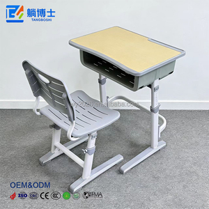 Ensemble bureau et chaise pour écolier, certifié ISO, réglable, à <span class=keywords><strong>colonne</strong></span> unique, avec tiroir - Product Image 6