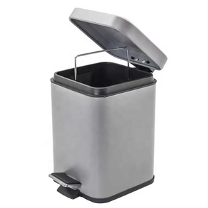 3L + 20L hình vuông Thùng rác bin Set kim loại đạp bin thép không gỉ Thùng rác - Product Image 2