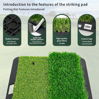 Tapis de golf en caoutchouc épais pour entraînement en extérieur/intérieur, idéal pour le chipping et les prises de balle