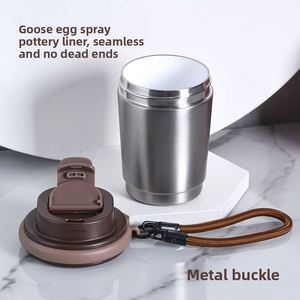 320ml Mini Stainless Steel Vacuum Insulated Coffee Mug <b>Ceramic</b> Liner Portable Fashion Travel <b>Cup</b> for Men Women - Product Image 4