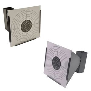 Cible de tir en métal 17x17cm avec boîte de récupération de billes et cibles en papier pour l'entraînement - Product Image 3