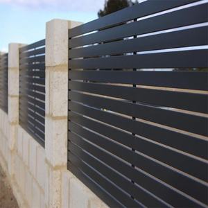 Clôture <span class=keywords><strong>de</strong></span> jardin moderne 3D à bandes verticales pour l'extérieur, 1,8 m x 6 x 8 pi, en alliage d'aluminium durable, facile à assembler - Offre Spéciale - Product Image 3