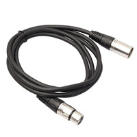 Cable DMX XLR de 3 Pines Macho a Hembra M/H para Micrófono, Mezclador, Cobre OFC, 1m, 1.8m, 3m, 5m, 10m, 15m, 20m