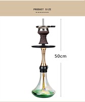Ensemble de chicha miniature portable en verre de qualité supérieure, design multicolore, à tube unique