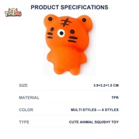 Mini jouet anti-stress personnalisé en forme d'animal (Panda, Tigre, Cochon) en TPR, sensoriel et fidget, pour enfants de 5 à 7 ans et adultes, idéal pour les cadeaux de fête, vente en gros
