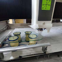 Centre d'usinage CNC ATC 5 axes vertical pour verre, 2000x3000mm, perçage, fraisage, polissage miroir, rectification des bords, haute efficacité
