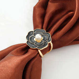 Hebilla de aleación con diseño retro francés de camelia para mujer, accesorio para abrigo tipo trench, estilo primavera 2024, 1 - Product Image 4