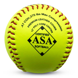 Pelota de Softbol Personalizada con Logotipo, 12 Pulgadas, Núcleo de Poliuretano y Cuero Dividido, Control de Compresión COR.47,375 Ibs, para Juego de Lanzamiento Rápido - Product Image 6