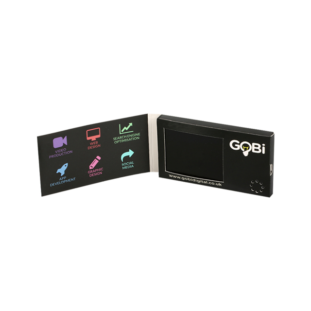 High Quality 2.4 Inch Blank Video Business Card Media Digital Mini Brochure for Real Estate Gift Marketing