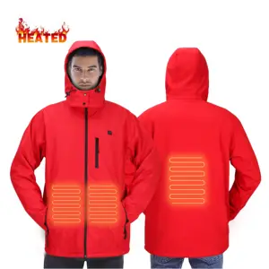 Custom Design 3 Heating Levels Men's Heated Jacket Warmer Plus Size Jacket Heated Clothing For Winter Outdoor Camping