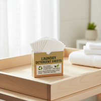 Feuilles de lessive solides jetables pour le lavage des vêtements en voyage, à haute mousse et parfum naturel