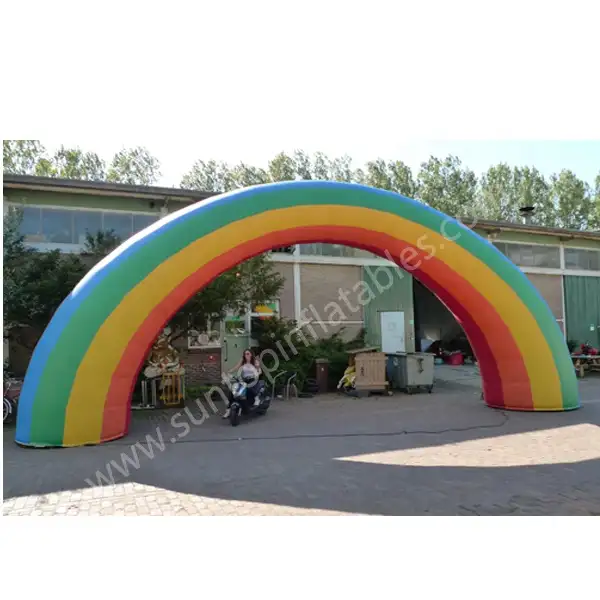 customized rainbow inflatable arch semicircular advertising outdoor inflatable rainbow arch with factory price