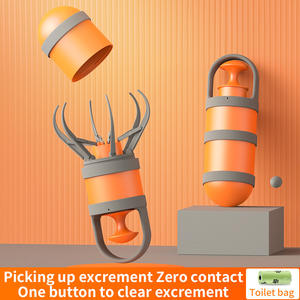 NOUVELLE ARRIVÉE Portable Cartoon Pet Waste Scooper Outdoor Merde Picker with Waste Bag Holder <span class=keywords><strong>Dog</strong></span> Merde Picker - Product Image 2