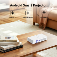 Projecteur portable Android 9.0 léger (0,8 kg) pour la maison, avec fonction de mise en miroir sans fil et filaire, idéal pour les projets OEM transfrontaliers