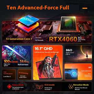 Barato 4060 FHD 165Hz 16G 512G con HPS Shadow Elf 10 <span class=keywords><strong>Victus</strong></span> Nuevo portátil para juegos Esports con pantalla única de 16,1 pulgadas - Product Image 3