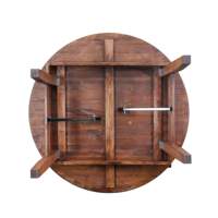 Table pliante de ferme en bois massif antique Offre Spéciale pour banquet de mariage à la française