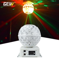 Projecteur laser LED GEVV rotatif 40W RGBW 4-en-1, effet boule magique en cristal, pour DJ, karaoké, fête, bar, pub, maison
