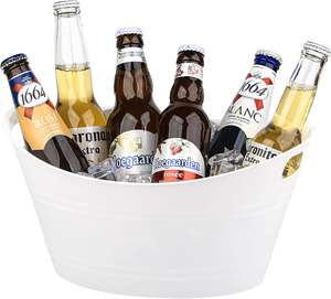 ถังน้ำแข็งชุบโลหะทรงกลมพร้อมที่เปิดขวดและที่จับเบียร์สำหรับงานปาร์ตี้ - Product Image 2