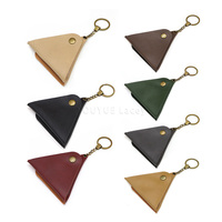 Triangle Pu cuir porte-monnaie petit Mini sac de rangement porte-poche porte-clés portefeuille