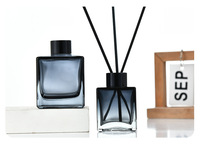 Diffuseur en verre de luxe 100ml 200ml 500ml bouteille de diffuseur de roseau carré bouteille de diffuseur à la maison