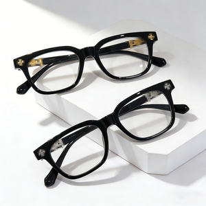 Bingkai Kacamata Modis Persegi Panjang Kecil Anti Cahaya Biru Desain Retro Kacamata Serbaguna untuk Dipakai Sehari-hari - Product Image 2