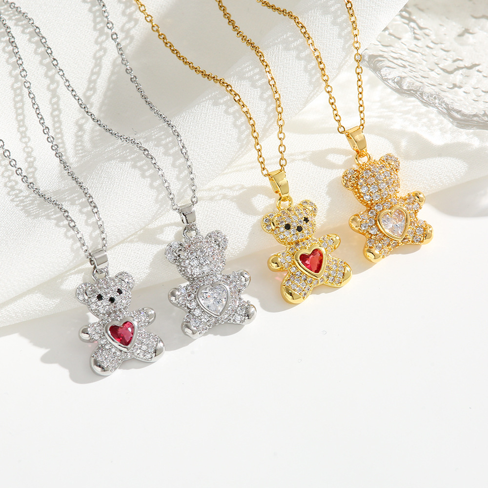 Fully Iced Out Teddy Pendant 925 Sterling Silver - 38 X 28 Mm | TOP JEWELLERY - View #5