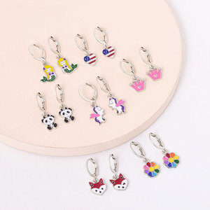 <span class=keywords><strong>Boucles</strong></span> <span class=keywords><strong>d</strong></span>'<span class=keywords><strong>oreilles</strong></span> <span class=keywords><strong>pendantes</strong></span> en acrylique, couleurs à la mode, 12 paires, de renard, Panda, fleurs, mignon, hypoallergéniques pour femmes et petites filles - Product Image 3