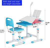 Ensemble de chaises de Table d'étude pour enfants, rose et bleu, à usage domestique, bureau d'étudiant, salle de sport pour enfants, bureau d'école primaire, ensembles de chaises bon marché