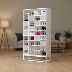 <b>Shoe</b> <b>Rack</b> <b>Plastic</b> Freestanding Minimalist Modern Space Saving Entry Living Room Furniture 50 Pair Capacity Above 10 Shelves - Product Image 2