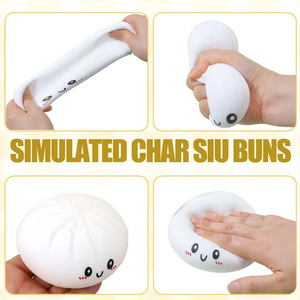 Balle anti-stress sensorielle à presser, en forme de boulette scintillante et colorée, jouet de simulation alimentaire, squishy, cadeau - Product Image 6