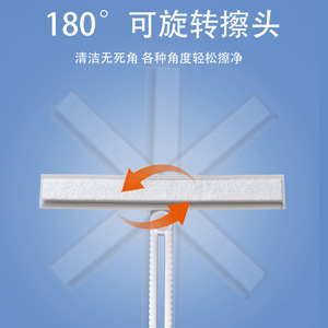Multi Functional Glass <b>Squeegee</b> Cleaner With Rotating Wiper For Window And Mirror Cleaning - Product Image 4
