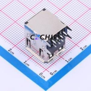 GT-USB-2042-CBG1 USB Connector Bent Lead Through Hole Connector Type-A USB 2.0 Female Right Angle Insert - Product Image 2