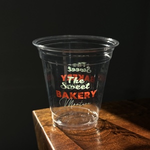 Nhựa dùng một lần cup cup với nắp trong suốt Pet nước giải khát nhựa biểu tượng tùy chỉnh in rõ ràng 12 16 20 24oz tùy chỉnh kích thước ly - Product Image 1