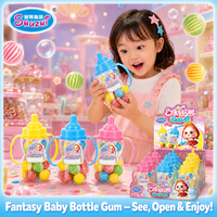 Vente en gros de chewing-gum à la pastèque rayé en forme de bouteille de lait pour les fêtes d'enfants