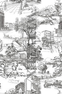 Tissu en coton imprimé de style artistique, chemise de marque de créateur, voile popeline blanc des années 60, tissu de style <span class=keywords><strong>Bash</strong></span> Cloth - Product Image 4