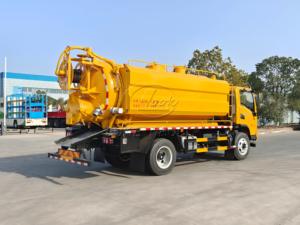 Camion de nettoyage et d'aspiration des égouts SHACMAN G1 4x2, entreaxe 3800 mm, réservoir double eau et eaux usées 12 m³, personnalisé en usine pour l'exportation - Product Image 6