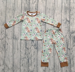 RTS Hunting Mallard Ducks Dogs Kids Boys Pijamas Trajes Ropa de dormir Boutique Venta al por mayor Suave Nueva ropa para niños para niño - Product Image 5
