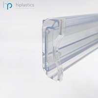 Supports d'étiquettes électroniques Hiplastics CDIN ESL en PVC pour présentoirs de supermarchés, bande de données, installation facile