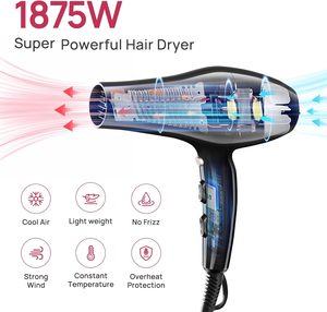 Professional 1200W Salon <b>Hair</b> <b>Dryer</b> Set High Power Blow <b>Dryer</b> for <b>Hair</b> & Nail for Hotels and Spas - Product Image 2