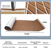 Revêtement de sol en mousse marine EVA moderne, imperméable et antidérapant pour bateau, utilisation en extérieur, 94x47 pouces, double couleur, gris moyen sur orange
