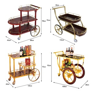 Carrello da vino in acciaio inox a doppio strato, - Product Image 2