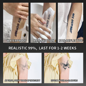 Tatouage temporaire avec citations inspirantes, tatouage semi-permanent créatif, imperméable, dure 2 semaines, tatouage à base de plantes pour le <span class=keywords><strong>bras</strong></span>, l'épaule - Product Image 5