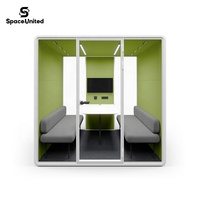 SpaceUnited Pod Kantor Kedap Suara Akustik Partisi Kantor Kaca Bilik Telepon Kabin Rapat Modular untuk Kantor
