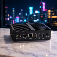 Komputer Tanpa Kipas Anti Debu Intel N100 Mini PC Dual RJ45 Silent Solid State Industrial Embedded PC Office Desktop PC