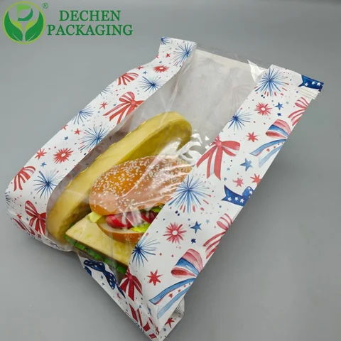 Foil Paper Food Bag For Kebab Hamburger Hot Dog Sandwich Shawarma