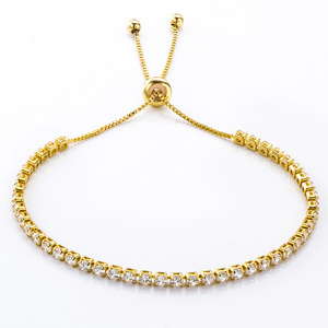 Diamond <b>Bracelet</b> 3mm Round Brilliant Cut <b>Adjustable</b> Size Unisex Everyday Wear - Product Image 1