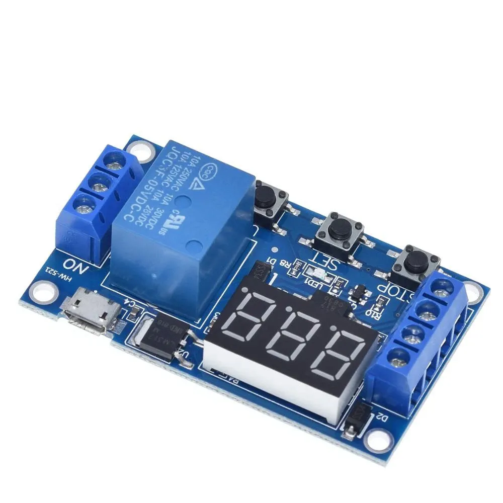 1 Channel 5V Relay Module Time Delay Relay Module Trigger OFF / ON Switch Timing Cycle 999 minutes for Relay Board