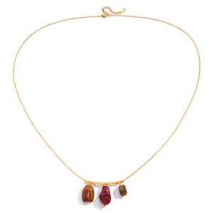 Collar con colgante de resina de acero inoxidable con cuentas ovaladas para mujer, joyería de moda - Product Image 5